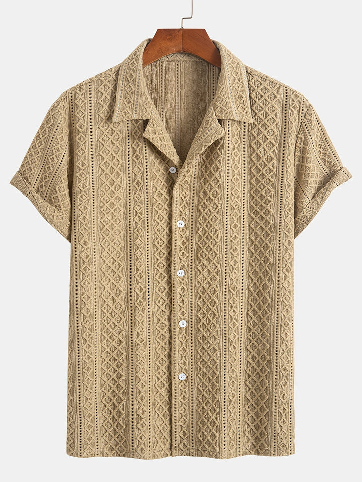 Laurent™ | Camicia Bohemien con Motivo in Rilievo