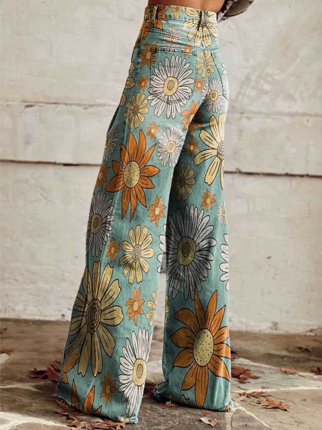 Pantalon Wijde-Pantalon Festival Daisy Bloom pour un look élégant et confortable