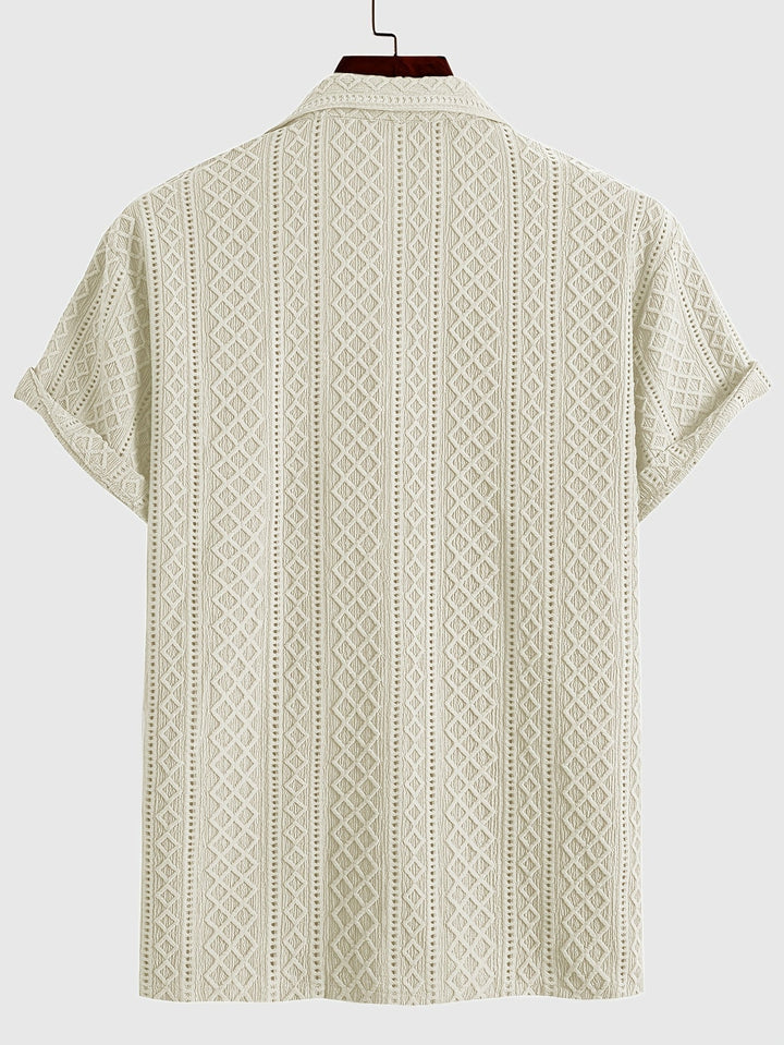 Laurent™ | Camicia Bohemien con Motivo in Rilievo