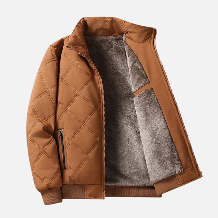 Nolan™ | Veste col montant à motif diamant