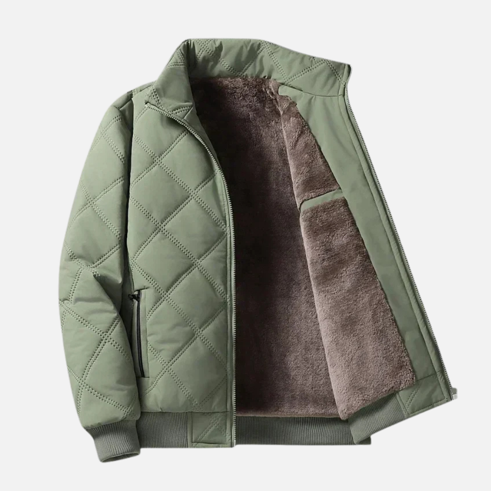 Nolan™ | Veste col montant à motif diamant
