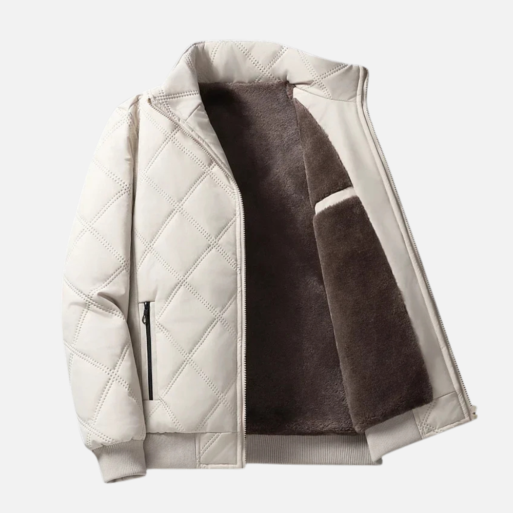 Nolan™ | Veste col montant à motif diamant