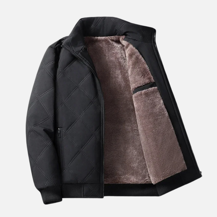 Nolan™ | Veste col montant à motif diamant