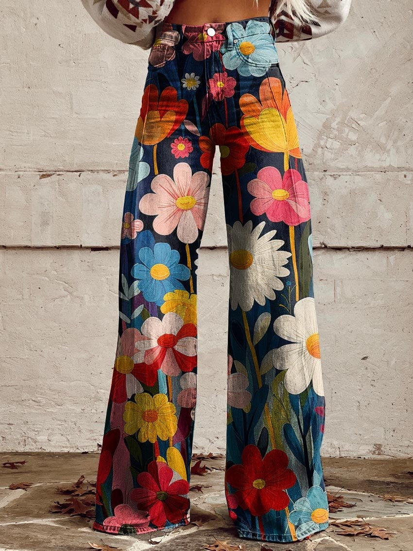Poppy | Pantalon large rétro élégant pour jardin au style vintage