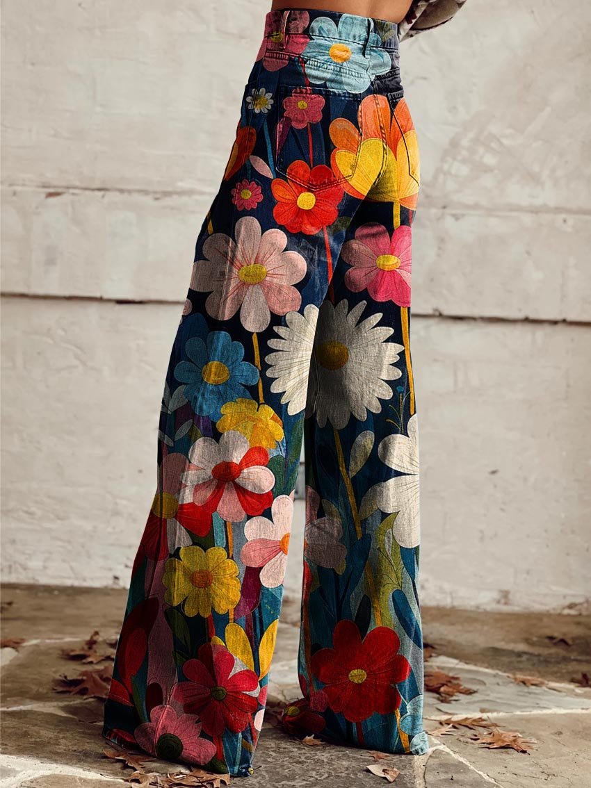 Poppy | Pantalon large rétro élégant pour jardin au style vintage